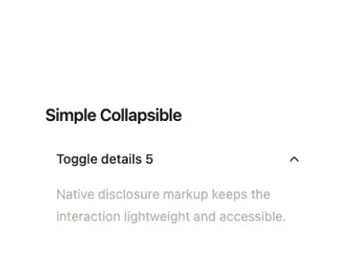 Collapsible Standard 5 preview