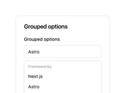 Combobox Grouped 4 preview