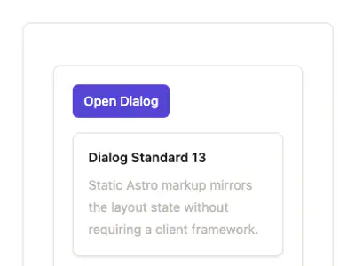 Dialog Standard 13 preview