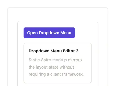 Dropdown Menu Editor 3 preview