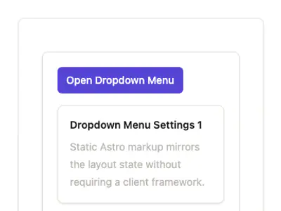 Dropdown Menu Settings 1 preview