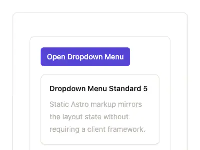 Dropdown Menu Standard 5 preview