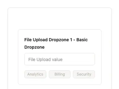 File Upload Dropzone 1 - Basic Dropzone preview