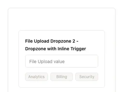 File Upload Dropzone 2 - Dropzone with Inline Trigger preview