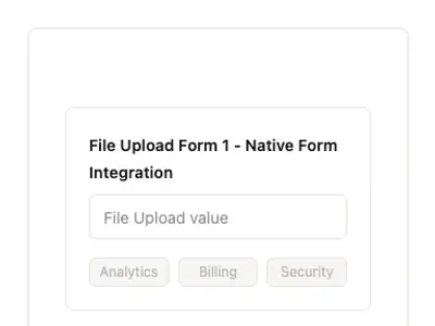 File Upload Form 1 - Native Form Integration preview