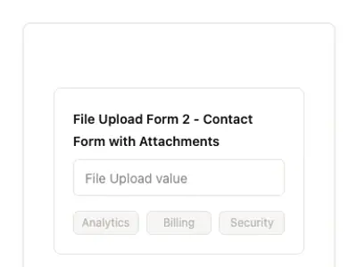 File Upload Form 2 - Contact Form with Attachments preview
