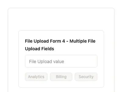 File Upload Form 4 - Multiple File Upload Fields preview