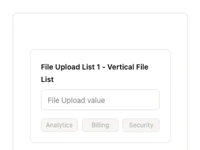 File Upload List 1 - Vertical File List preview