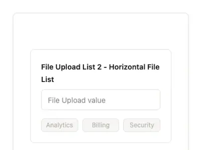 File Upload List 2 - Horizontal File List preview