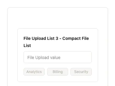 File Upload List 3 - Compact File List preview