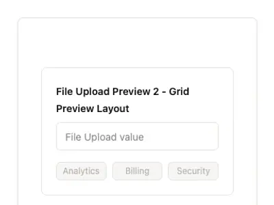 File Upload Preview 2 - Grid Preview Layout preview
