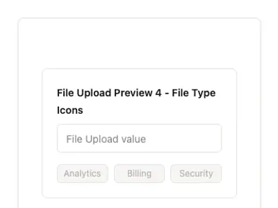 File Upload Preview 4 - File Type Icons preview