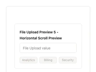 File Upload Preview 5 - Horizontal Scroll Preview preview