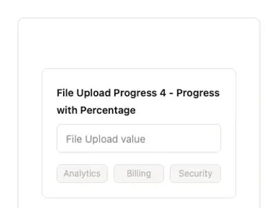 File Upload Progress 4 - Progress with Percentage preview