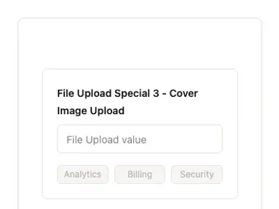 File Upload Special 3 - Cover Image Upload preview