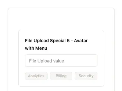 File Upload Special 5 - Avatar with Menu preview