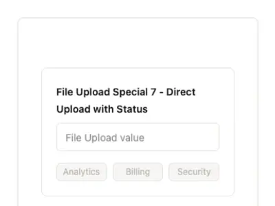 File Upload Special 7 - Direct Upload with Status preview