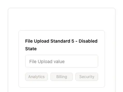 File Upload Standard 5 - Disabled State preview