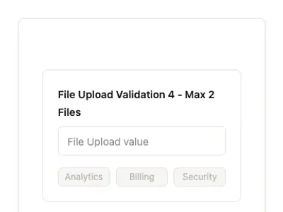 File Upload Validation 4 - Max 2 Files preview
