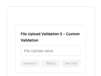 File Upload Validation 5 - Custom Validation preview