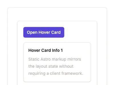 Hover Card Info 1 preview
