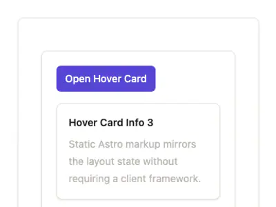 Hover Card Info 3 preview
