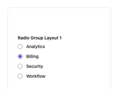 Radio Group Layout 1 preview