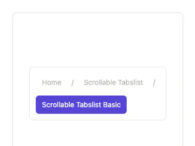 Scrollable Tabslist Basic preview