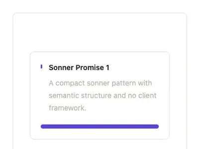 Sonner Promise 1 preview