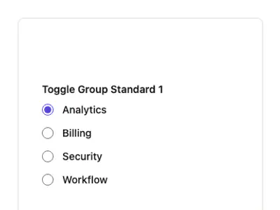 Toggle Group Standard 1 preview