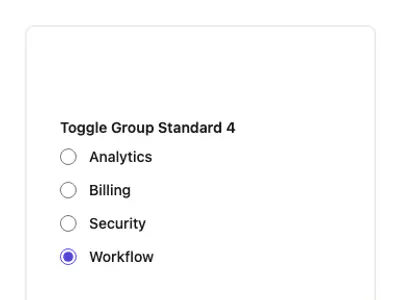 Toggle Group Standard 4 preview
